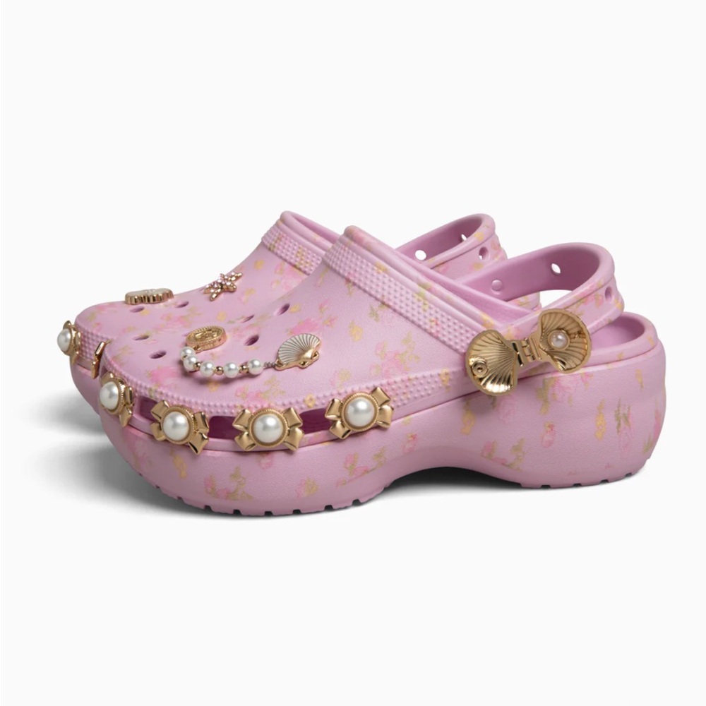 LoveShackfancy x Crocs Ballerina Pink Classic Platform Clog size 4 - Picture 6 of 11